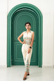 Rama Green Panel Sleeveless Cotton Co-Ord Set