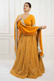 Mustard Yellow Georgette Lehenga