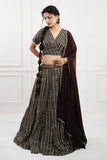 Coffee Brown Georgette Lehenga