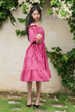 Pink Off-Shoulder PC Cotton Short Dress