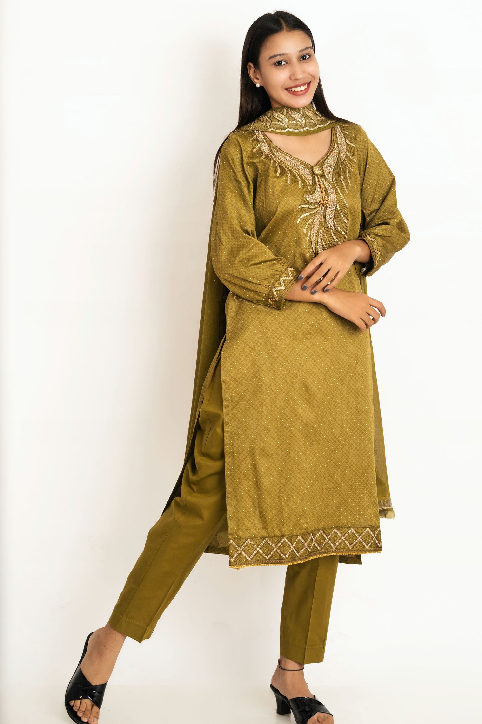 Henna Glace Cotton Suit Set