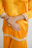 Golden Glow Satin Silk Suit Set