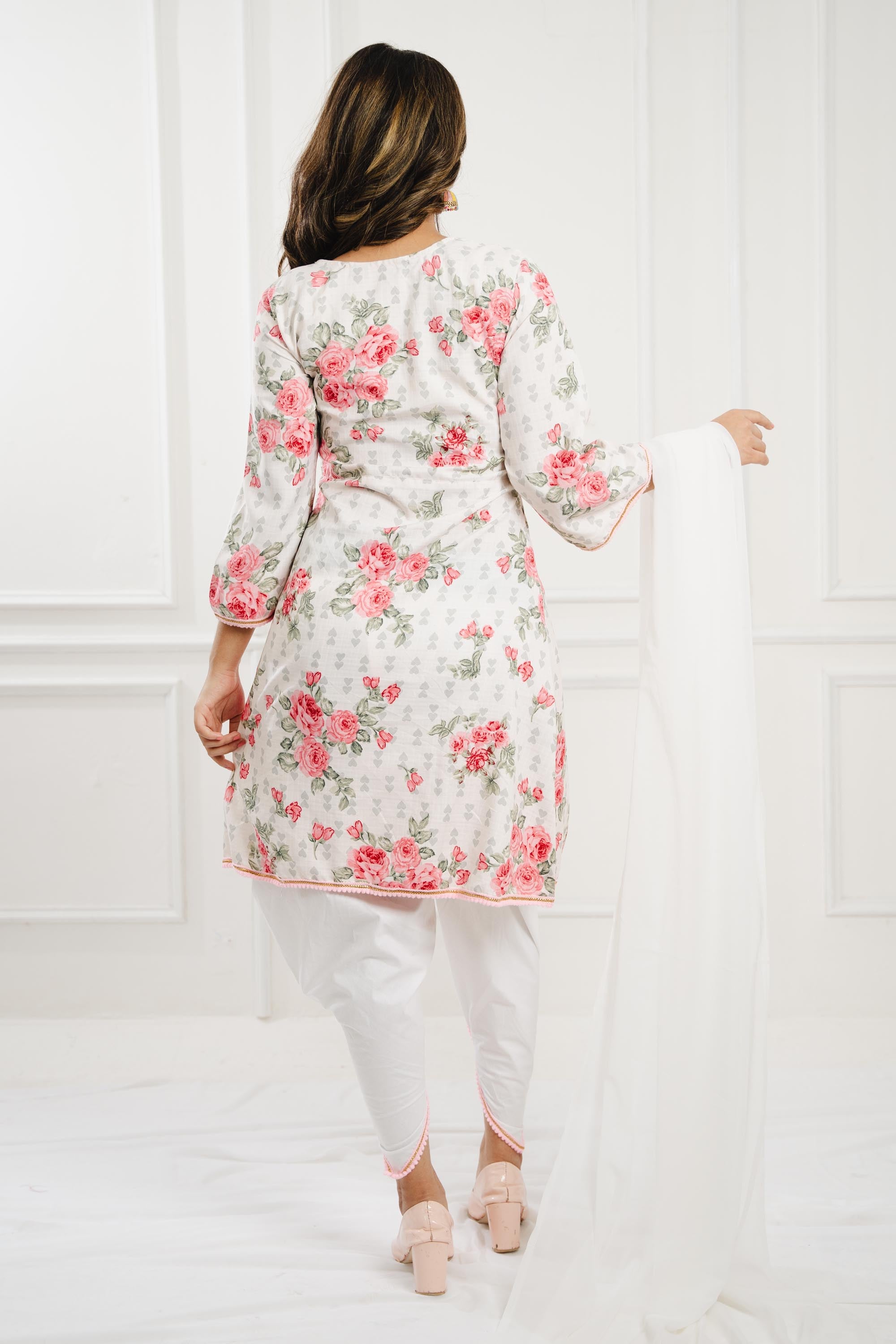 Floral Delight Cotton Silk Suit Set