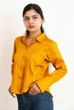 Mustard Jam Cotton Shirt Top