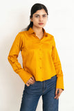 Mustard Jam Cotton Shirt Top